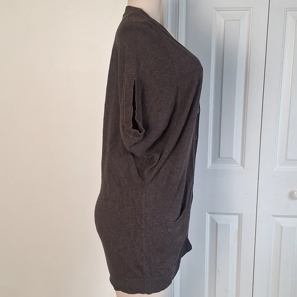 Kenneth Cole Reaction Dark Brown Knit Cardigan Size Small - Picture 4 of 10